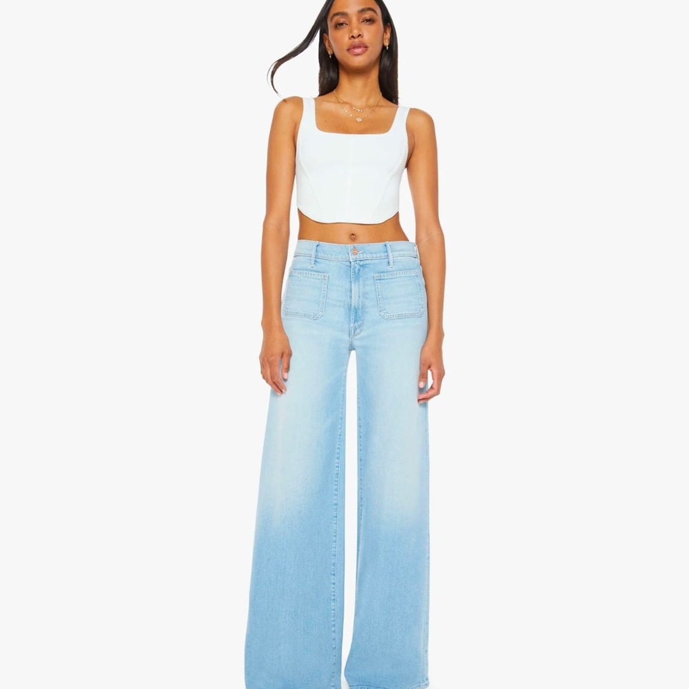 MOTHER Light Blue Flare & Wide Leg Jeans